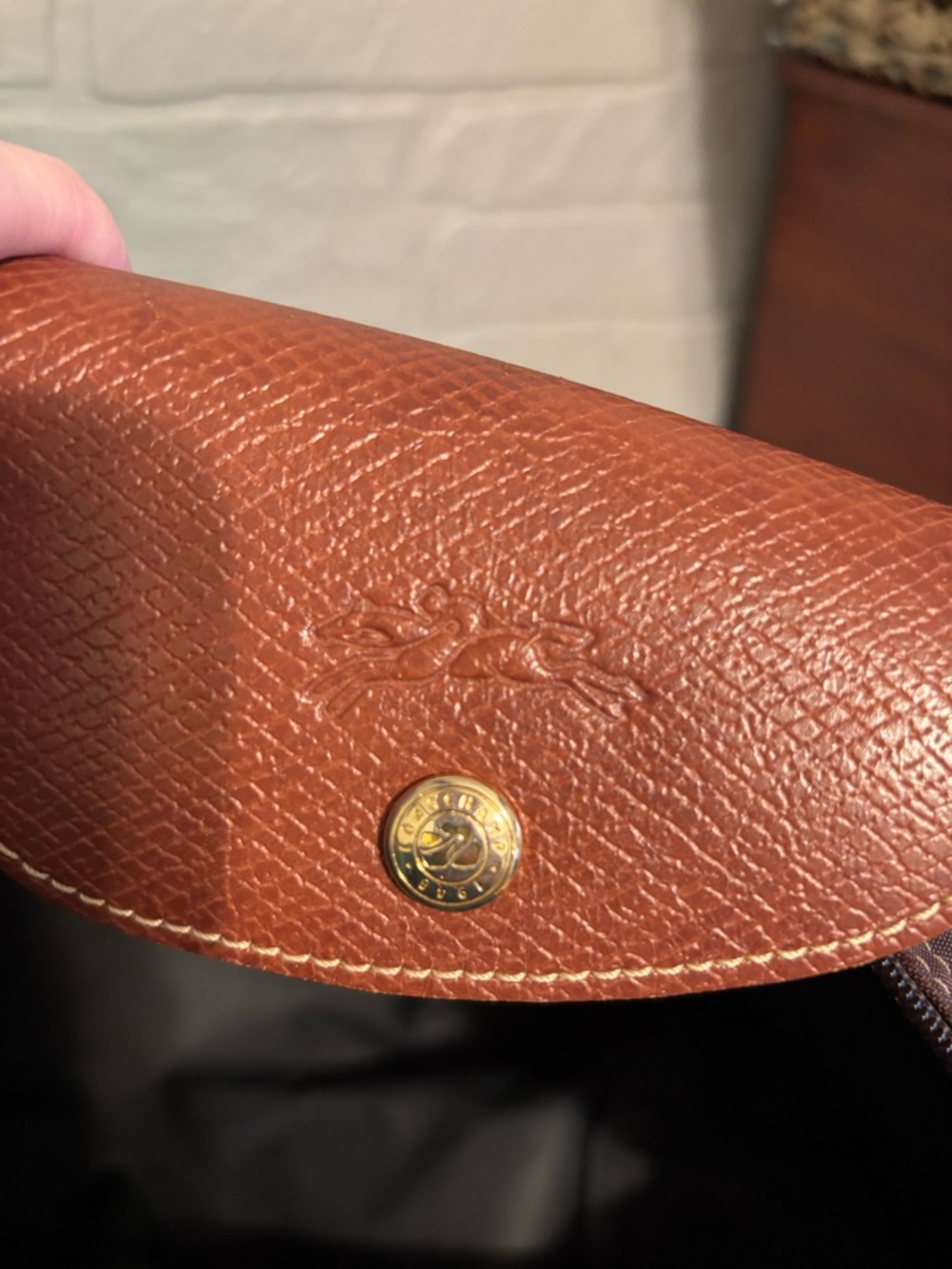 Longchamp Brown and Tan Le Pliage Large Tote - Picture 6 of 9